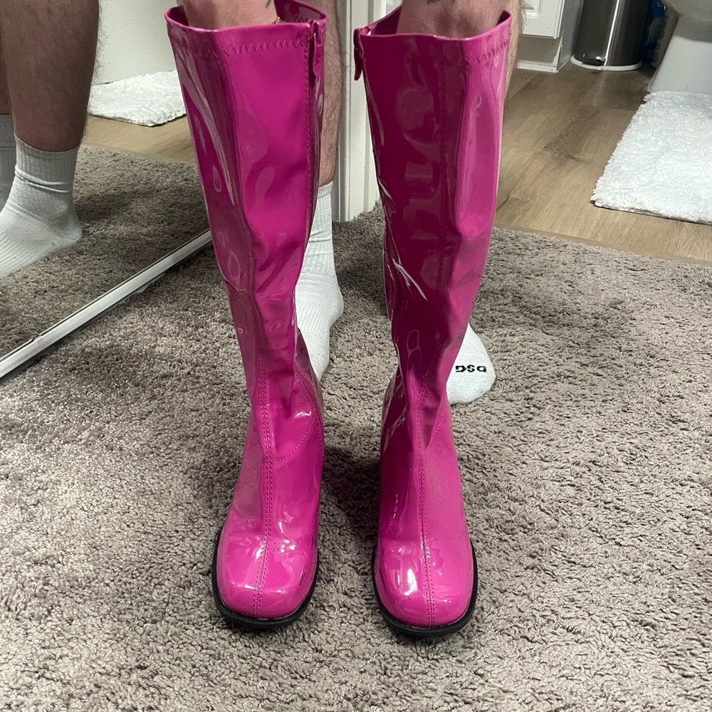 Pink Knee-High Women's Boots